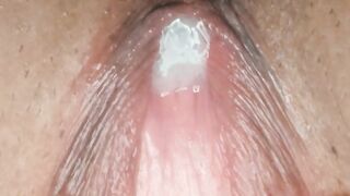 Playing with his cum