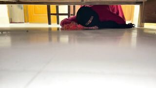 Egyptian Big Ass Curvy Muslim Hot Stepmom Stuck under Bed Then She want Anal fuck from me!