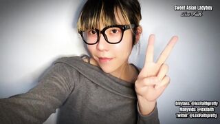 Asian ladyboy pantyhose anal play cumshot