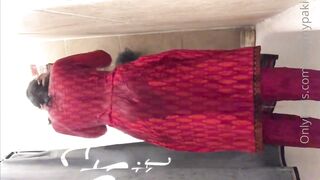 Pakistani girl in shalwar kameez bathing