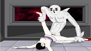 Girl in Space Fucked by 12 different Monsters | Cartoon Porn Games