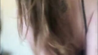 Gorgeous Beautiful Student Rides a Dick, Big Ass Tattoo, Hair and Tattoo