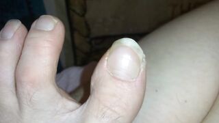 FART Fetish Slut PinkMoonLust Accidentally FARTS while Making Feet Foot Play Vid oh no she's Stinky