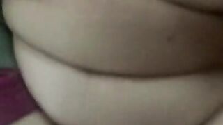 Little cock and toy make her cum