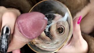 Mistress in Furs use Man as Slave and Sex Toy, Pussy Fucking, Blowjob, Cumshot