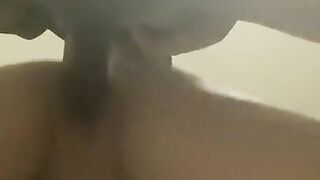 Skinny White Thot Gets Creampied while taking BBC Backshots!