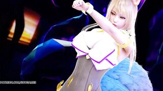 [MMD] K/DA - the Baddest Ahri Striptease Uncensored 3D