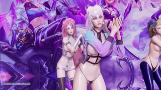 [MMD] T Ara- Sexy Love StripVers. Ahri Akali Kaisa Evelynn KDA 3D Erotic Dance