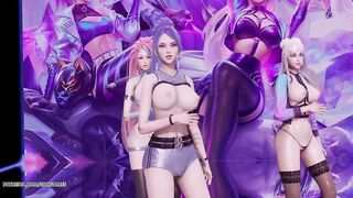 [MMD] T Ara- Sexy Love StripVers. Ahri Akali Kaisa Evelynn KDA 3D Erotic Dance