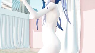 MMD lo chan  shake it - hentai mmd dance playboy costume blue hair color edit smixix