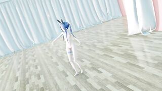 MMD lo chan  shake it - hentai mmd dance playboy costume blue hair color edit smixix
