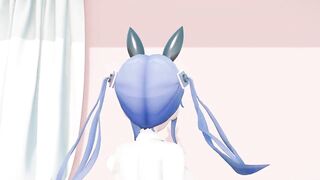 MMD lo chan  shake it - hentai mmd dance playboy costume blue hair color edit smixix