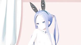 MMD lo chan  shake it - hentai mmd dance playboy costume blue hair color edit smixix