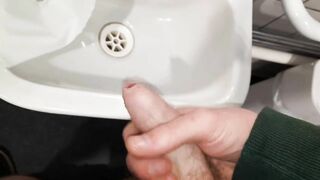 Wear Headphones To Hear Me Moan In Public / Shooting Cum Into Bathroom Sink