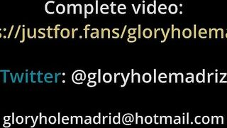 Male with cock cut again in Gloryhole before going to dinner with her colleagues.