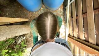 QUICK FUCK in PUBLIC garden - I was too horny 4K