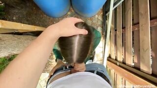 QUICK FUCK in PUBLIC garden - I was too horny 4K