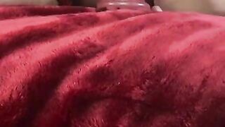 Megbebad pleases herself with a dildo