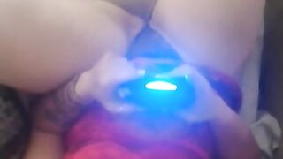 Filming Sexy Busty Brunette In Her Nightgown (Cleavage and Panty Tease)