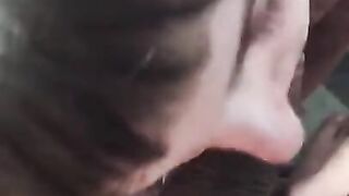 Cute girl face used like a FLESHLIGHT - Deepthroat and facial