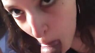 Cute girl face used like a FLESHLIGHT - Deepthroat and facial