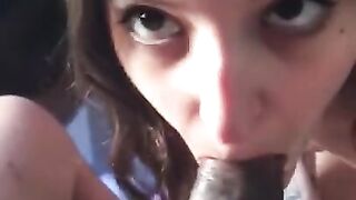 Cute girl face used like a FLESHLIGHT - Deepthroat and facial